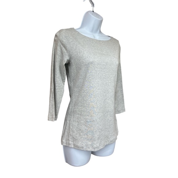 SzP The Talbots Tee 3/4 Sleeve Gray Top - Picture 3 of 5